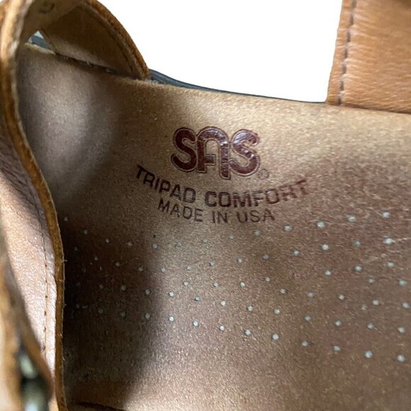 SAS Tripad Comfort Brown Leather Slingback Buckle Sandals Women’s Size US 5 M - Picture 8 of 9